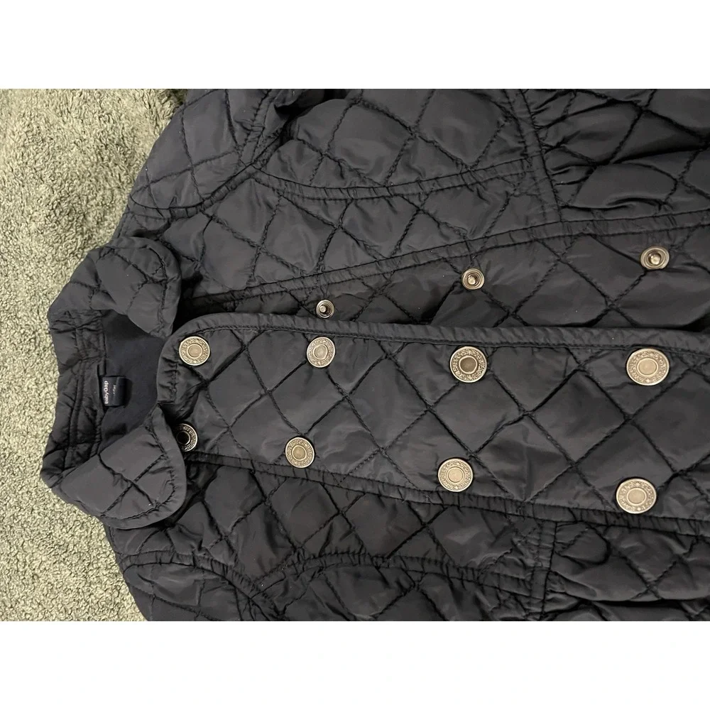 Baby Gap‎ Quilted Navy Blue Pea Coat with Sherpa Lining 4